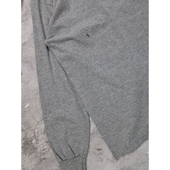 Vintage 90s Wossa 1992 Gray Full Sleeves T - Picture 3 of 4